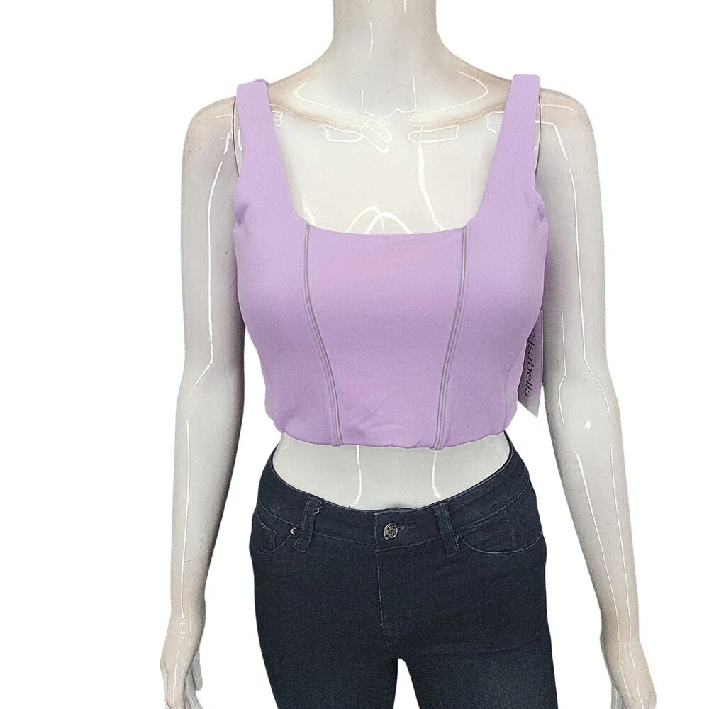 Isabella Womens UV protection Moisturwe Wicking Reflector Sports Bra Size M